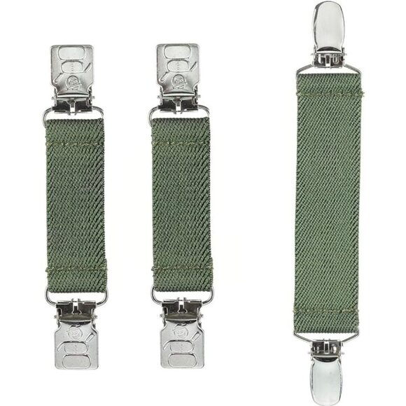 Hold’Em Mitten & Hat Clip Set Toddler Kids Sturdy Super Tight Grip - Olive - Picture 1 of 6